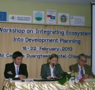 สวพส. ร่วมกับ GIZ และ ASEAN Centre for Biodiversity จัดฝึกอบรม Integration Ecosystem Services into Development Planning